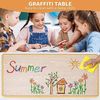 Clevich Kindertisch mit 6 Stühlen,Kinder Tisch Stuhl Set für Kindergarten und Kinderzimmer,Kindertischgruppe Höhenverstellbar,Plastik Kindermöbel,Sitzgruppe für Jungen Mädchen,Gelb Bild 4