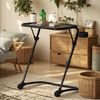 39F FURNITURE DREAM Foldable Writing Desk with Adjustable Height and Tilt Angle, Compact Laptop Table, Portable Secretary Desk for Small Home Office or Living Room, Black, 53 x 37.5 x 71.5 cm Bild 5