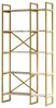 Dmora - Bücherregal Arcalis, Büroregal, Mobiler Buchhalter, Bücherbrett, 88x30 h175 cm, Grau und Marmor Bild 4