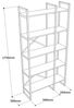 Dmora - Bücherregal Arcalis, Büroregal, Mobiler Buchhalter, Bücherbrett, 88x30 h175 cm, Grau und Marmor Bild 3