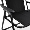 Campingstuhl OutdoorstuhlKlappstuhl Stoff Oxfort Metall Schwarz Bild 4