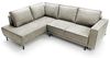 Ecksofa Rodario mit Schlaffunktion, Easy-Clean-Veloursbezug in Hellbeige, linksseitig Bild 4