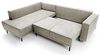 Ecksofa Rodario mit Schlaffunktion, Easy-Clean-Veloursbezug in Hellbeige, linksseitig Bild 5