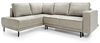Ecksofa Rodario mit Schlaffunktion, Easy-Clean-Veloursbezug in Hellbeige, linksseitig Bild 3