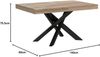MOBILI FIVER, Ausziehbarer Tisch Emma 140, rustikale Eiche, mit schwarzen X-Beinen, Laminiert/Eisen, Made in Italy Bild 3