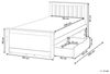 Bett mit Schubladen OLENDON 90x200 cm Holz Weiß Bild 3