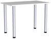 100x60 | Esszimmertisch - Esstisch - Tisch mit Chrombeinen - Küchentisch - Bürotisch | Weiss Bild 4