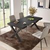 Skraut Home | Ausziehbarertisch | Multifunktionaler ausziehbarer | 180 | Für 8 Gäste | Massivholz Beine | Moderner Stil | Schwarz Bild 2