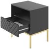 Lomadox Nachttisch ANGERA-140, Nachtschrank Nachtkommode Nachtkästchen Nachtkonsole modern schwarz Bild 2
