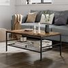 Couchtisch Fyrk Goldkraft Eiche/Schwarz 106 x 60 cm mit Ablage Vicco Bild 2
