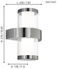 Eglo 94799 Aussenleuchte-LED Wandleuchte 2-flammig EDELSTAHL/KLAR/WS BAVERLY 1 Bild 5