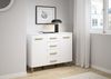 rauch Aditio Box, Kommode, 2-türig, 4 Schubladen, Massivholz-Fuß, mit Softclose-Funktion, Farbe Weiß, BxHxT 120x92x44cm Bild 2
