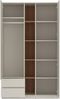 Lomadox Kleiderschrank FIER-129 Kaschmir mit Eiche, 2 Türen, 2 Schubladen, grifflos, Breite 120cm Bild 5