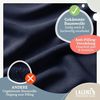 Laleni Premium Spannbettlaken Stubenwagen 40x90 cm - Oeko-Tex Zertifiziert, 100% Baumwolle, atmungsaktives Spannbetttuch Jersey Baby, 150 g/m², Dark Ocean Blue - Blau Bild 3