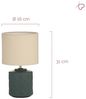 Pauleen 48326 Tischleuchte Glowing Midnight E14 max. 20W Creme, Dunkelgrün Stoff, Keramik Bild 4