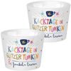 Niedlicher Sheepworld Eierbecher aus Porzellan mit Spruch "Kacktage in Glitzer tunken und funkeln lassen" Bild 3