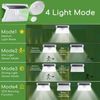 2er Pack Solar Sensor Wandleuchte Wandlampe 73LEDS 260 Lumen 6500K Kaltweiß Outdoor Lampe Außen Straßenlaterne Bild 3