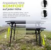Goods+Gadgets Campingtisch Aluminium Campingtisch – Leicht, faltbar & wetterfest mit Tragetasche (Klappbarer Multifunktionstisch, mit aufrollbarer Tischplatte), & Tragetasche Bild 4