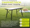 Goods+Gadgets Campingtisch Aluminium Campingtisch – Leicht, faltbar & wetterfest mit Tragetasche (Klappbarer Multifunktionstisch, mit aufrollbarer Tischplatte), & Tragetasche Bild 2