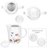 MamboCat Kanne Kanne Marie 850ml mit Deckel Porzellan für Tee & Kaffee Blumenwiese Bild 3