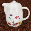 MamboCat Kanne Kanne Marie 850ml mit Deckel Porzellan für Tee & Kaffee Blumenwiese Bild 2