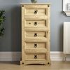 Vida Designs Corona Kommode, 5 Schubladen, schmal, massives Kiefernholz Bild 2