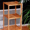 Relaxdays Badregal mit 3 Ablagen, Bambus natur, 33 x 33 x 79 cm Bild 2