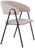 DRW Set mit 2 Stühlen aus Polyester und Metall in Schwarz und Beige, 57 x 55 x 82 cm Bild 1