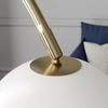 Lindby Bogenlampe Cynthia, Glas Gold / Messing IP20, 1 x 15 W LED Bild 4