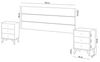 Habitdesign, modernes Kopfteil mit 2 Nachttischen für Doppelbett, Schlafzimmer-Set in Artik weiß & Velho-Weiß, viel Stauraum, Maße: 240 x 116 x 33,5 cm (B x H x T), Modell Sweet Bild 3