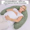 Amilian Stillkissenbezug 170 cm - Kissenbezug für Schwangerschaftskissen, Seitenschläferkissen, weicher und pflegeleichter Bezug - ideal als Ersatzbezug Bild 4
