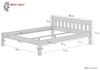 ERST-HOLZ Bett Massivholz-Bettgestell weiß 160x200 Doppelbett, Kieferwaschweiß Bild 3