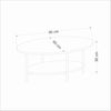 Hanah Home Elegant Coffee Table, Travertine Color, 90 x 36 x 60 cm | 100% Melamine Coated Particle Board, 18 mm Thick | Stylish Marble Design for Modern Living Spaces Bild 3