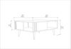 Hanah Home Modern White Coffee Table, 89.6 x 89.6 x 46.5 cm | 100% Melamine Coated Particle Board, 18 mm Thick | Stylish & Functional for Any Living Space Bild 2