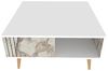 Hanah Home Modern White Coffee Table, 89.6 x 89.6 x 46.5 cm | 100% Melamine Coated Particle Board, 18 mm Thick | Stylish & Functional for Any Living Space Bild 4