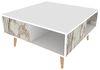 Hanah Home Modern White Coffee Table, 89.6 x 89.6 x 46.5 cm | 100% Melamine Coated Particle Board, 18 mm Thick | Stylish & Functional for Any Living Space Bild 5