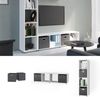 Raumteiler Ludus Weiß 142.5 x 36.2 cm mit 2 Faltbox (Anthrazit) Vicco Bild 4