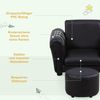 HOMCOM Kindersessel mit Fußhocker Kindercouch Kindersofa Minisofa für 1,5-3 Jahre Kinder Kindermöbel Holz Schwarz 54 x 42 x 41 cm Bild 5