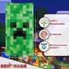 BERONAGE Strandtuch Minecraft Badetuch Creeper 75x150 cm, (1-St), Frottee in Velours-Qualität Bild 2