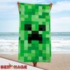 BERONAGE Strandtuch Minecraft Badetuch Creeper 75x150 cm, (1-St), Frottee in Velours-Qualität Bild 5