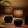 2er Set Tisch- oder Nachttischlampen Anthrazit Grau - 38 cm Hoch Bild 2