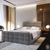 Masseno Boxbett AMON 180x200 cm mit Bonell Matratze und Topper, Doppelbett, Polsterbett mit Kopfteil, Boxspringbett Bild 3