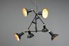 Pendelleuchte ROXIE 6 flammig Metall Schirme Schwarz / Gold Ø 60cm Bild 3