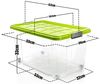 BigDean 4 Stück 60 L Aufbewahrungsbox mit Deckel groß limegrün - stapelbare robuste Box - rollbare Stapelbox mit festen Klickverschlüssen - Made in Germany Bild 3