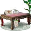 livasia Opiumtisch livasia Opiumtisch mit Goldverzierung, rot, handgefertigt, 76cmx50cm Bild 1