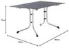 SIEGER 5170-20 Klapptisch Polytec (HPL) 140x90 cm Stahlgestell graphit / Tischplatte Polytec (HPL) Schiefer anthrazit Bild 3