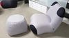 Hocker Pouf ROLF BENZ freistil 171 Sitzkissen Stoff signalgrau Bild 3