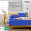 Buymax® Spannbettlaken 140x200 cm Doppelpack 100% Baumwolle Spannbetttuch Bettlaken Jersey, Matratzenhöhe bis 25 cm, Farbe Dunkelblau Bild 2
