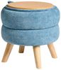 Pouf mit Stauraum HAWLEY Chenillegewebe Blau Bild 4
