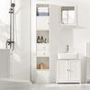 SoBuy STR10-W Badezimmer Hochschrank mit Schubladen Badschrank Badregal Standregal Aufbewahrungsregal Aktenschrank Büroregal weiß Badmöbel BHT ca: 33 x 188 x 24 cm Bild 2